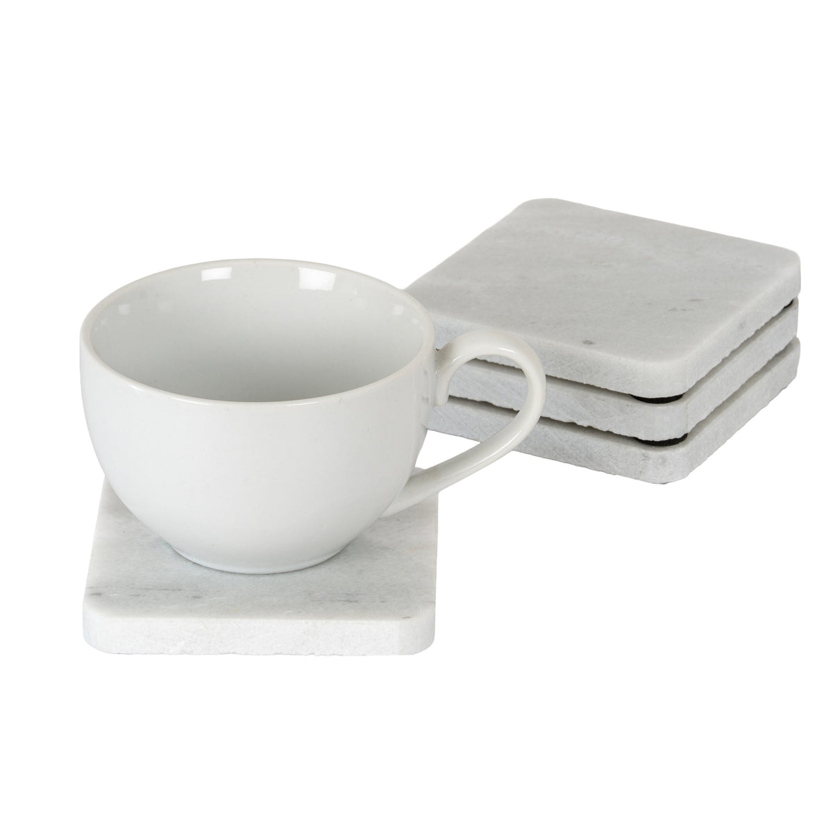 Set of Four Square Marble Coasters
