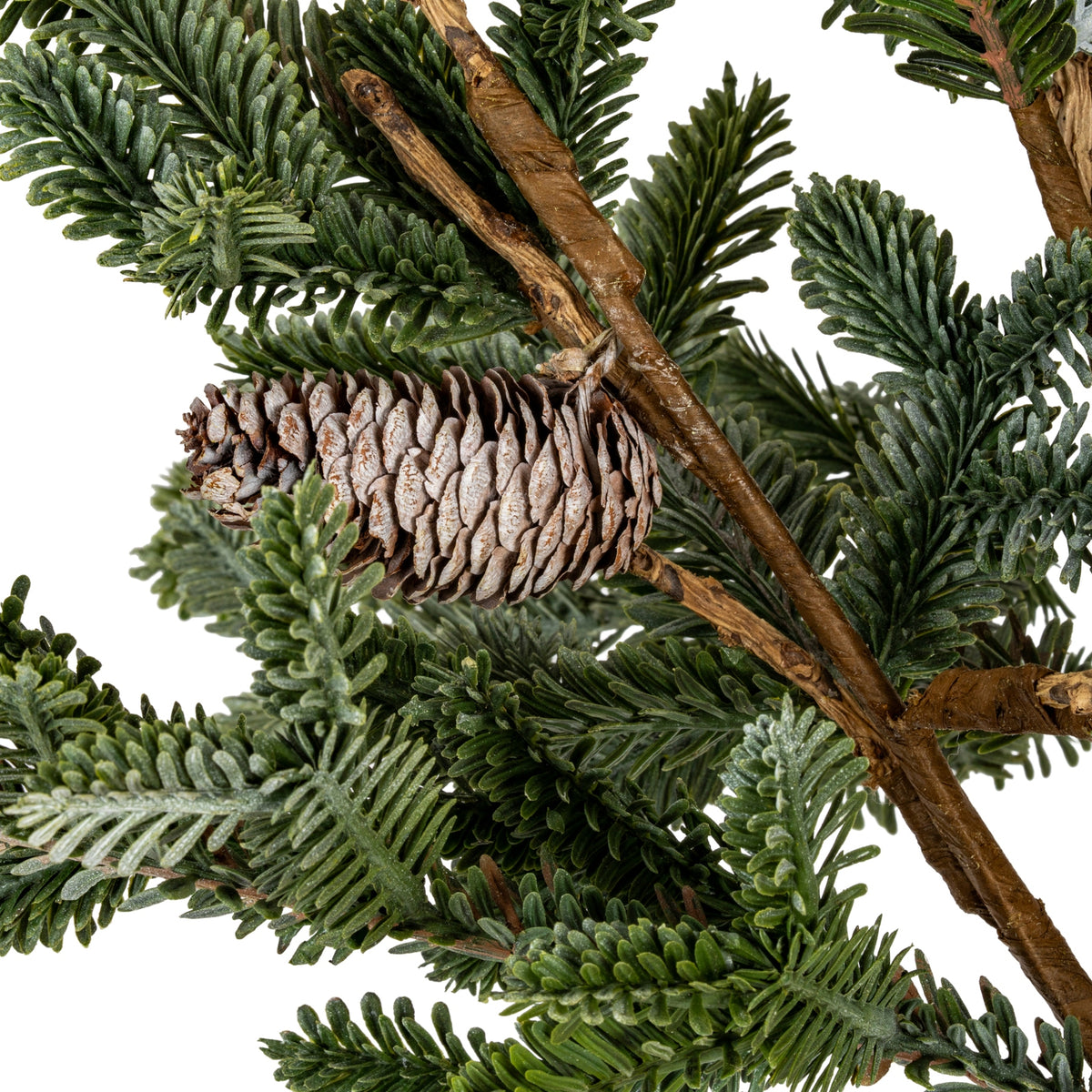 Woodland Pine Teardrop Swag With Pinecones