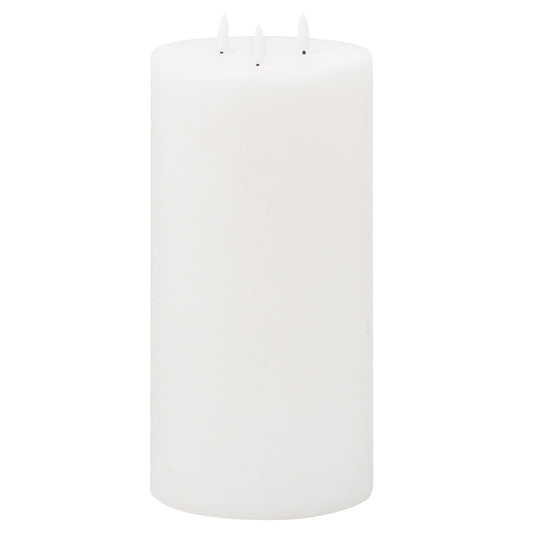Luxe Collection Natural Glow 6x12 LED White Wax Candle