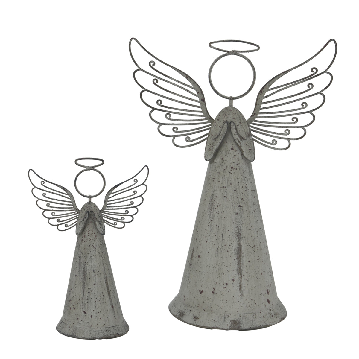 Large Rustic Metal Standing Angel
