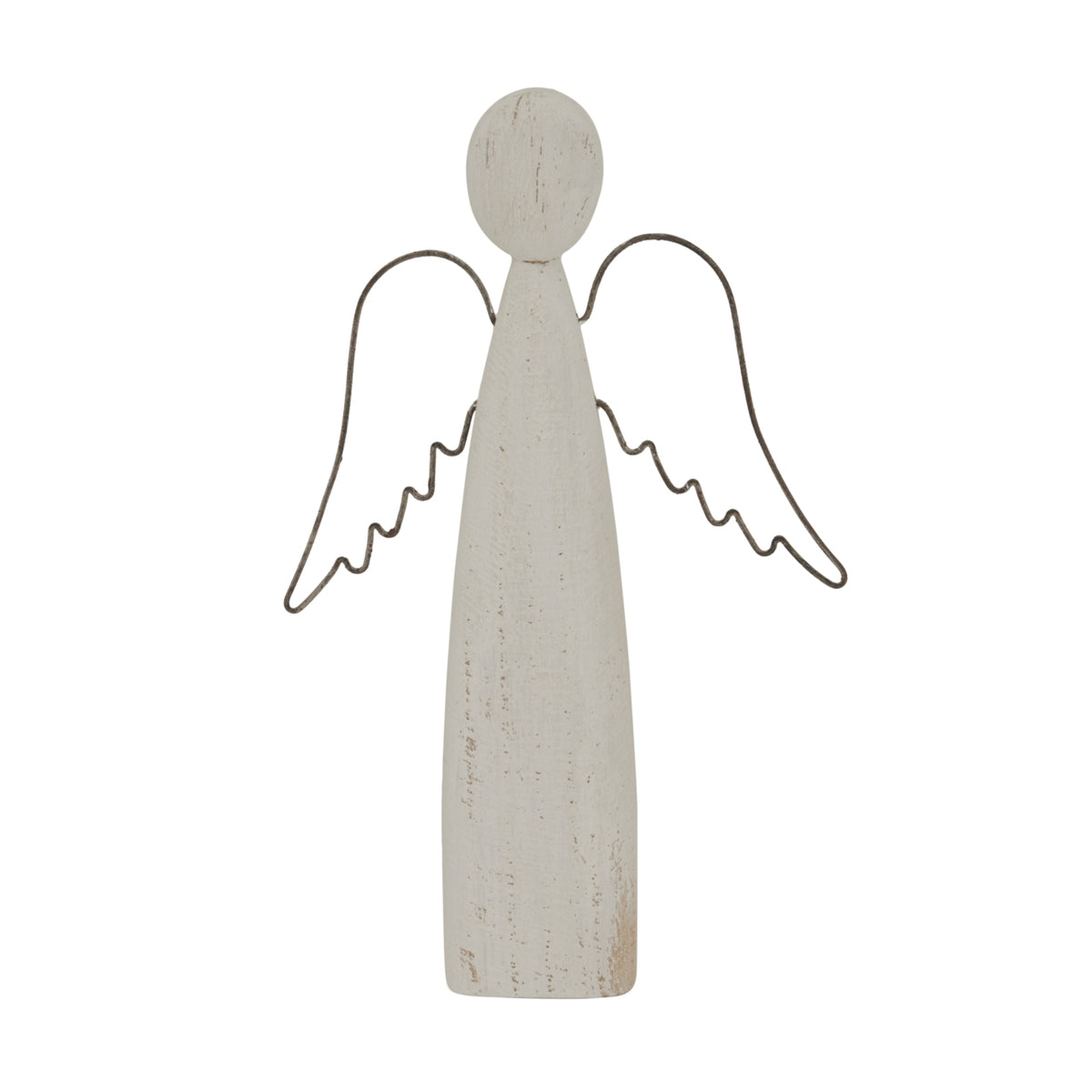 Whitewashed Rustic Standing Angel