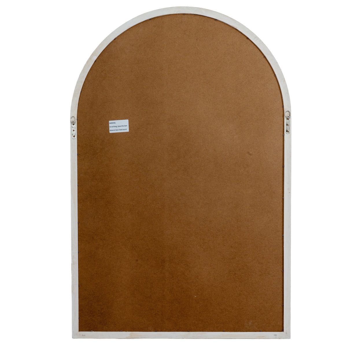 Washed Wood Arched Window Mirror