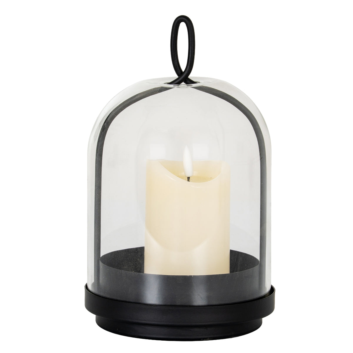 Nysa Medium Candle Holder With Glass Cloche