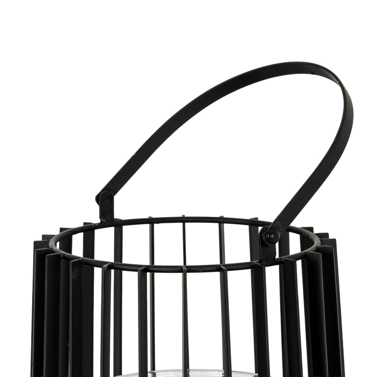 Lynk Large Lantern With Handle And Glass Candle Holder