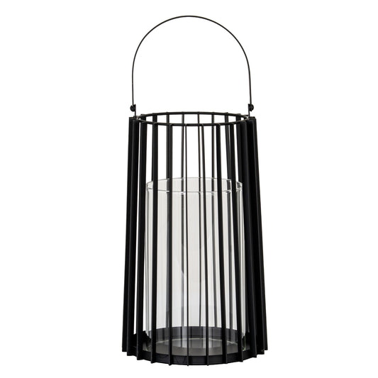 Lynk Large Lantern With Handle And Glass Candle Holder