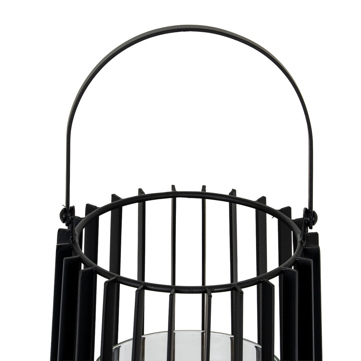 Lynk Medium Lantern With Handle And Glass Candle Holder