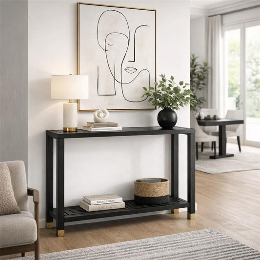 Lennox Black Console Table
