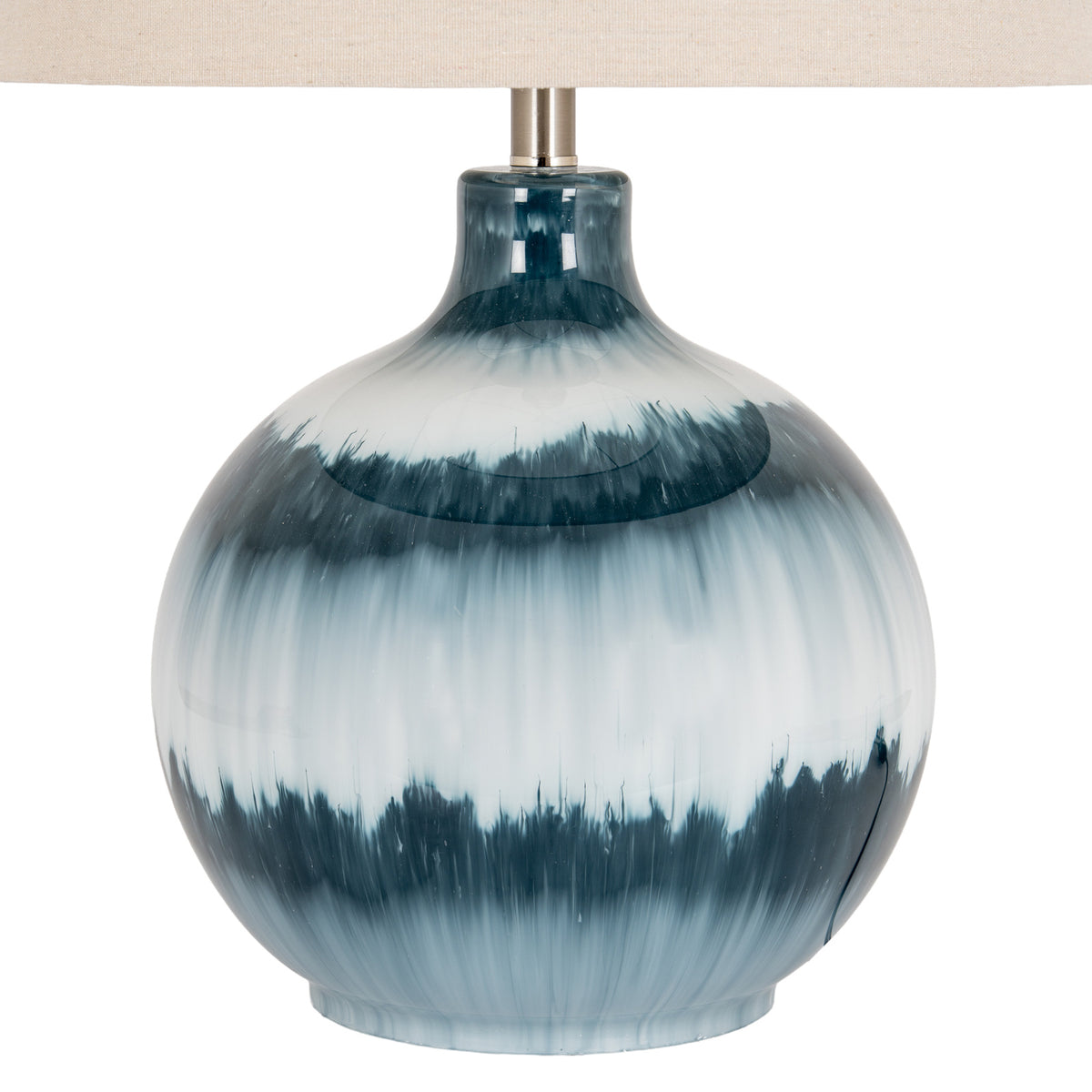 Ocean Shadows Table Lamp With Linen Shade