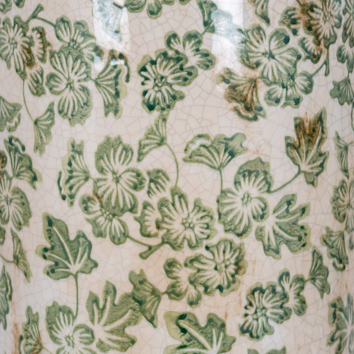 Large Green Clover Tall Olpe Vase