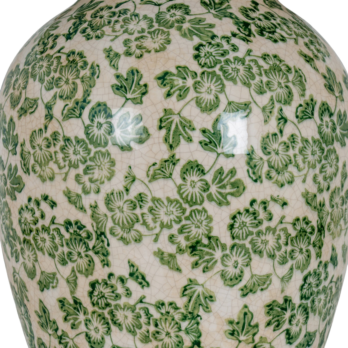 Green Clover Ceramic Pot Lamp